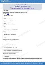 Đề thi học kì 1 Tiếng Anh 6 Friends Plus - Đề số 10